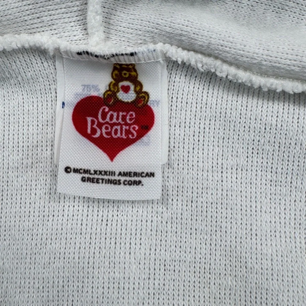 Vintage Care Bears Terry Cloth Zip Towel / Robe White Funshine Bear‎  Duck Baby